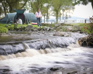 Image of campsite by Loch Lomond