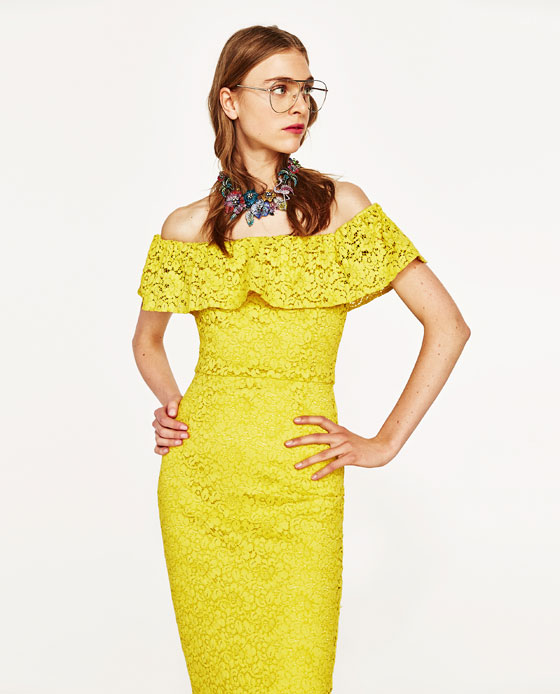 zara yellow summer dress