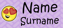 My Nametags iron-on name label emoji design