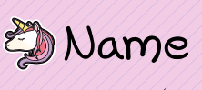 My Nametags iron-on name label unicorn design