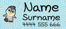 My Nametags iron-on name label pinguin design