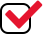 Red checkmark icon