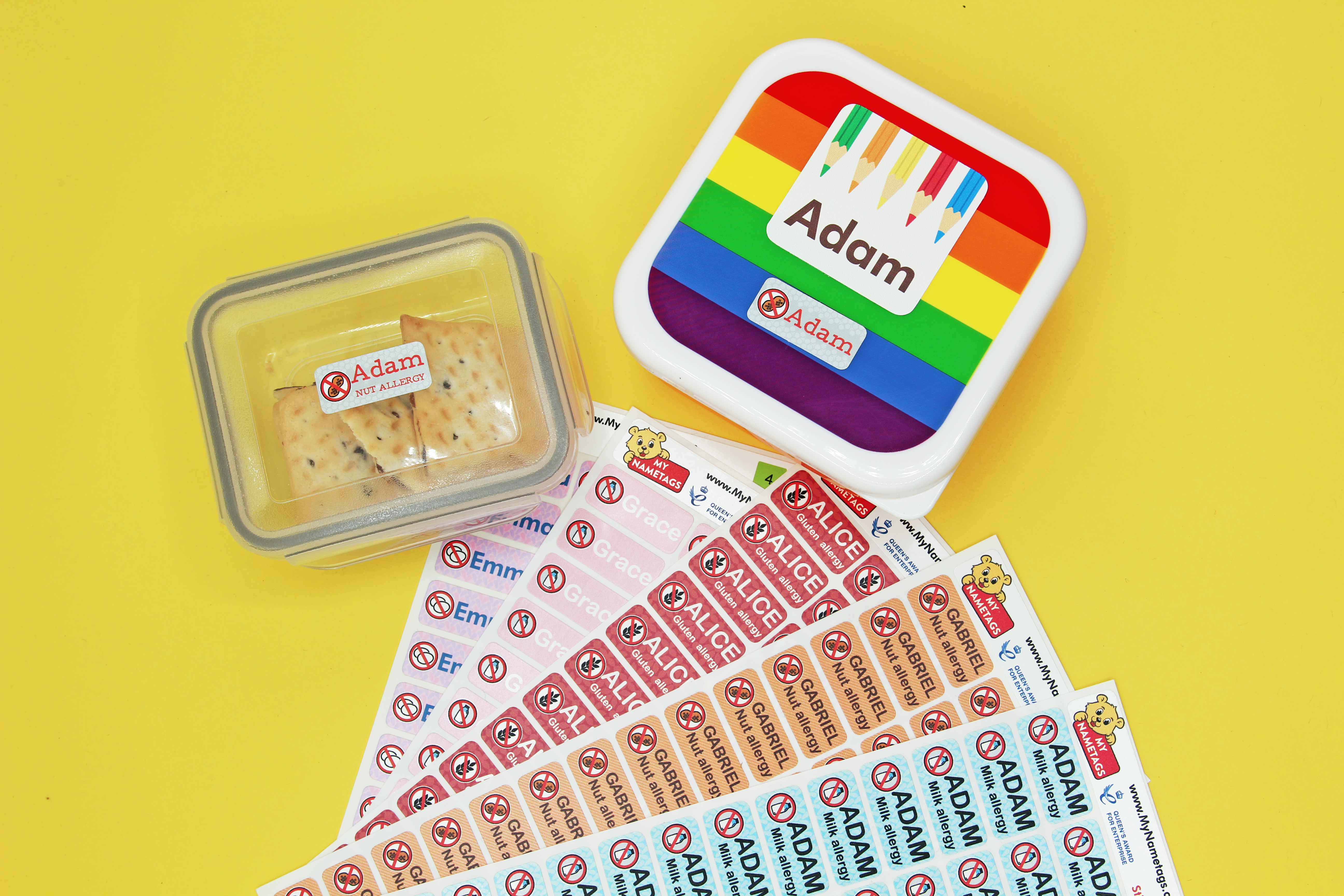 allergy sticker sets