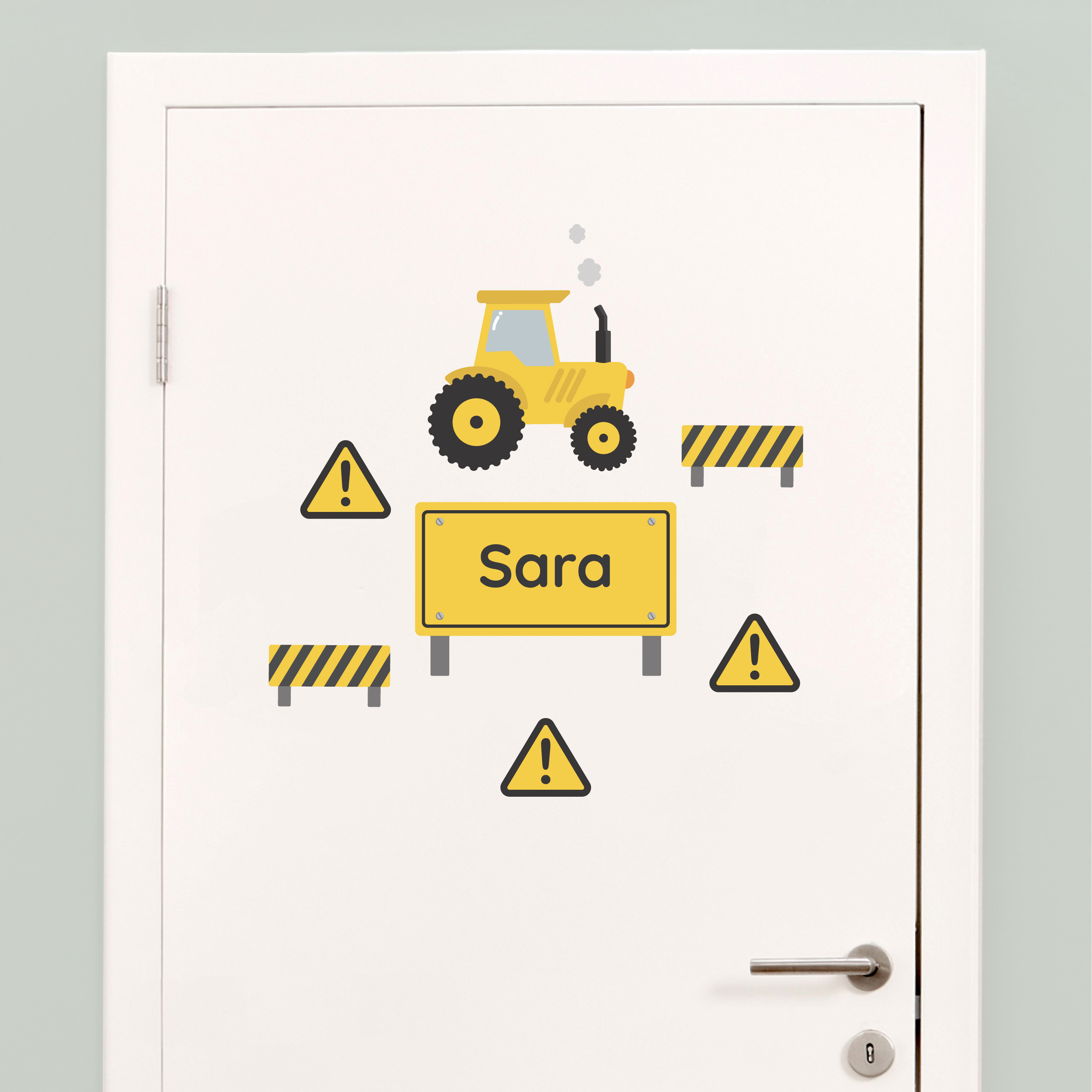 My Nametags Door Sticker - Tractor