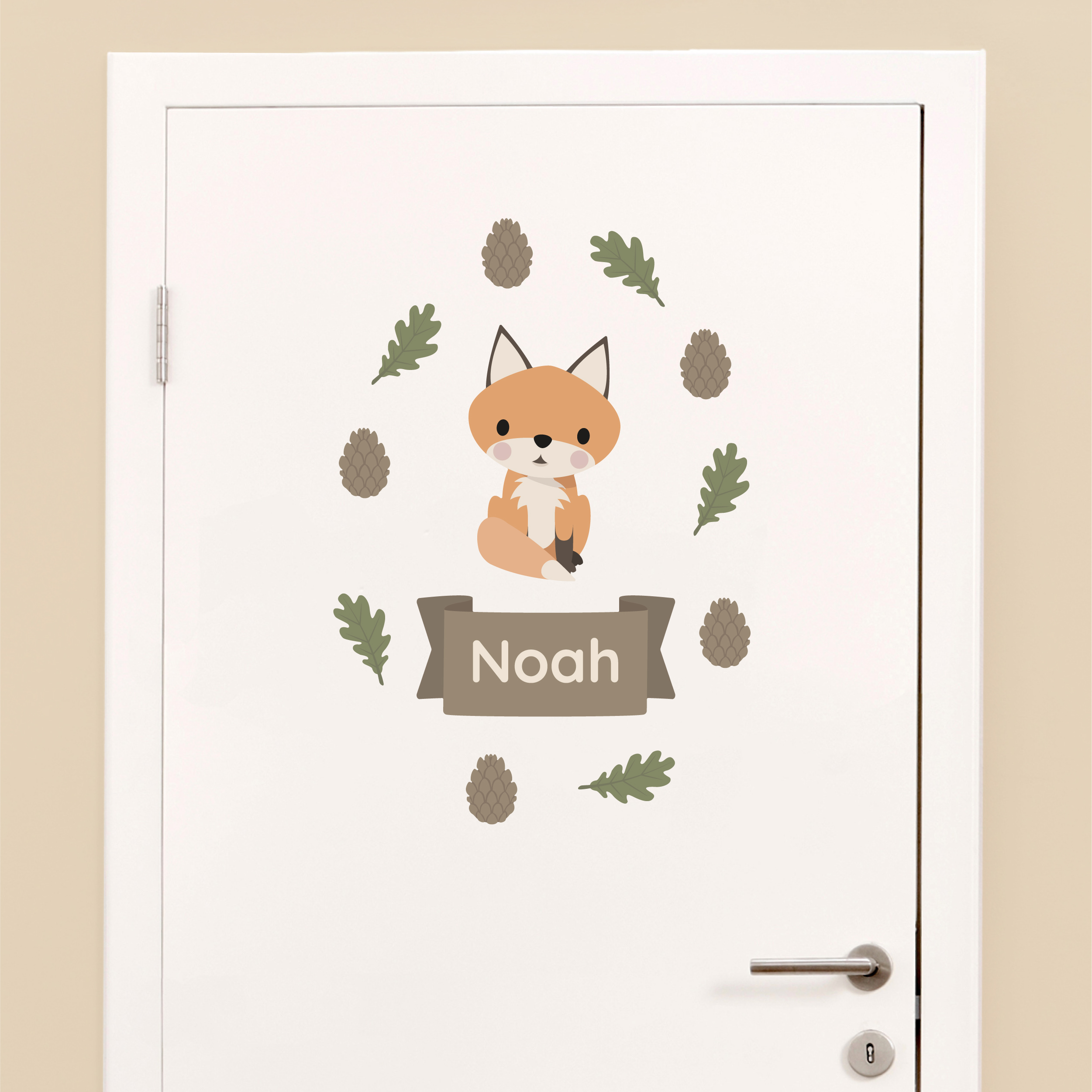 My Nametags Door Sticker - Fox