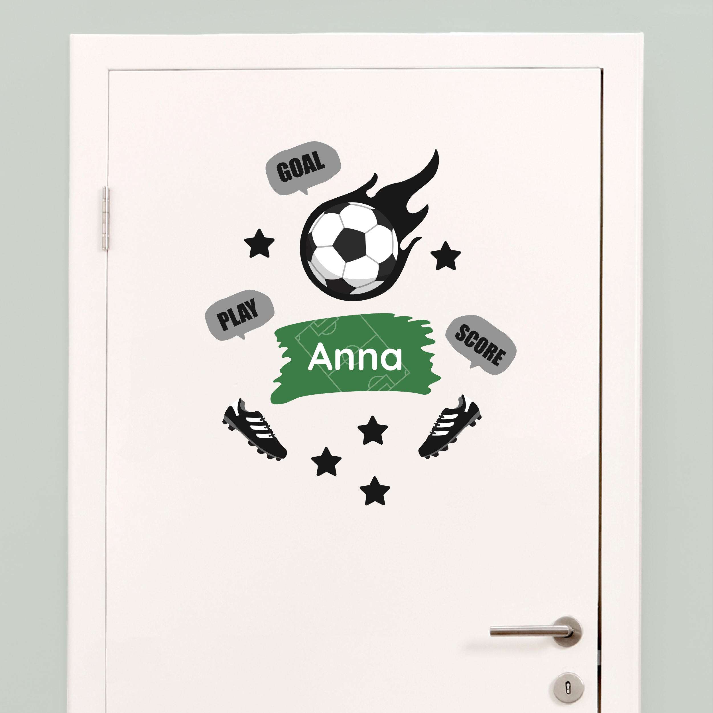 My Nametags Door Sticker - Football