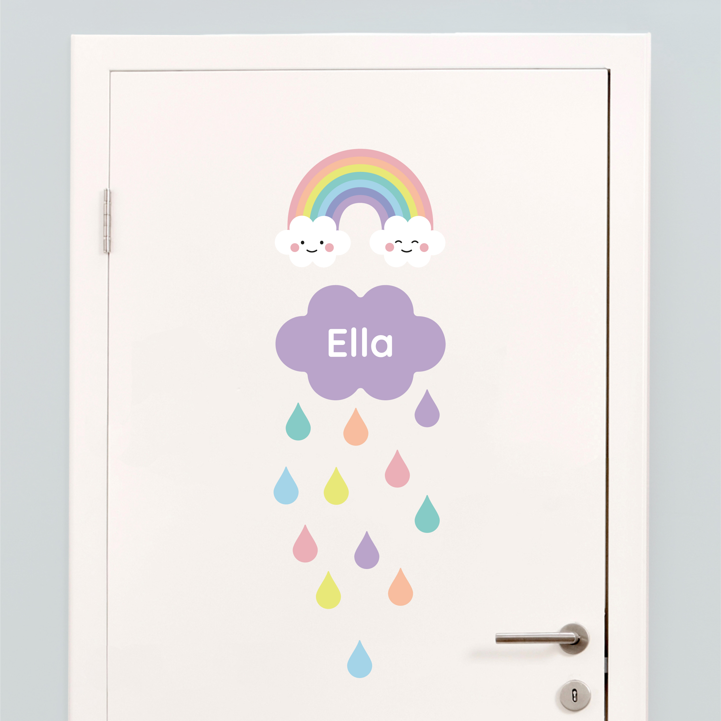 My Nametags Door Sticker - Rainbow