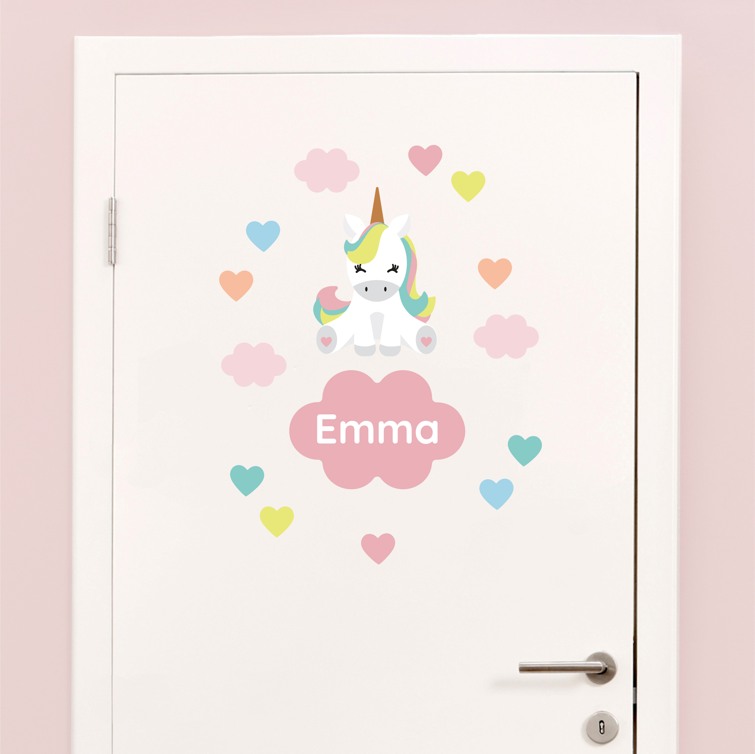 My Nametags Door Sticker - Unicorn