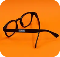 ministicker label on glasses