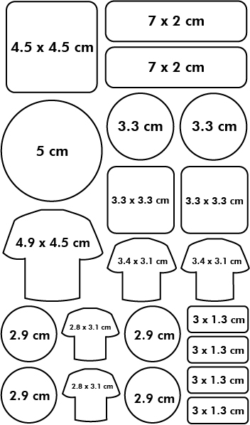 Sport t-shirt maxisticker dimensions