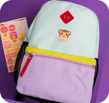 maxisticker sets on backpack