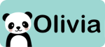 Olivia name label preview