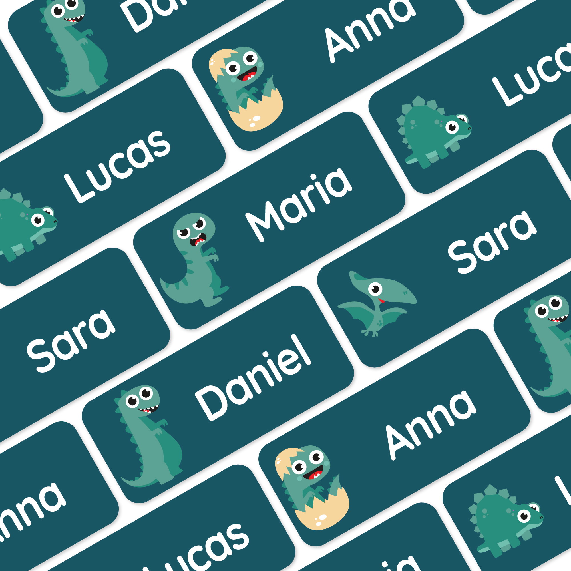 My Nametags 56 Name Tags - Dinosaur