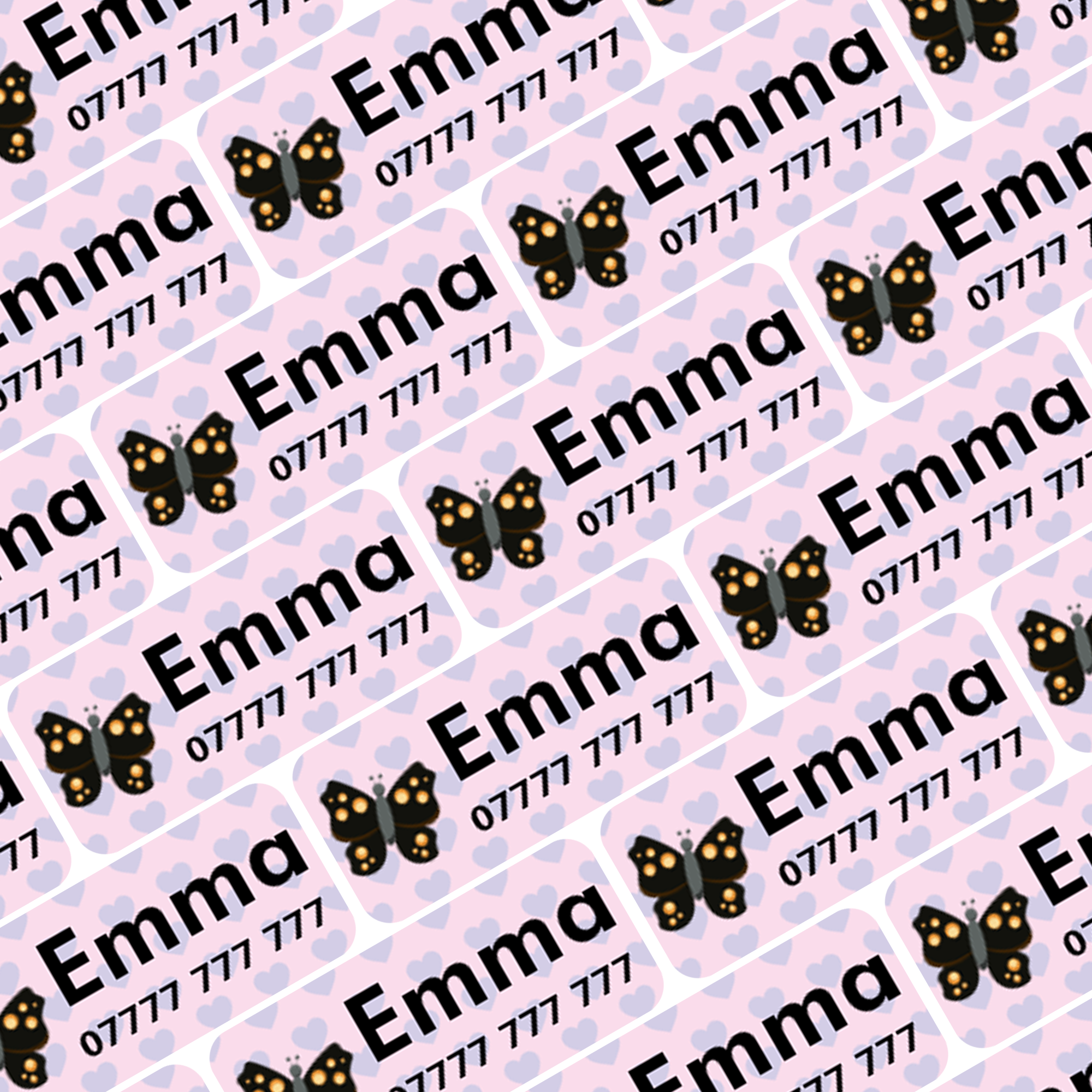 My Nametags 56 Name Stickers - Butterfly design