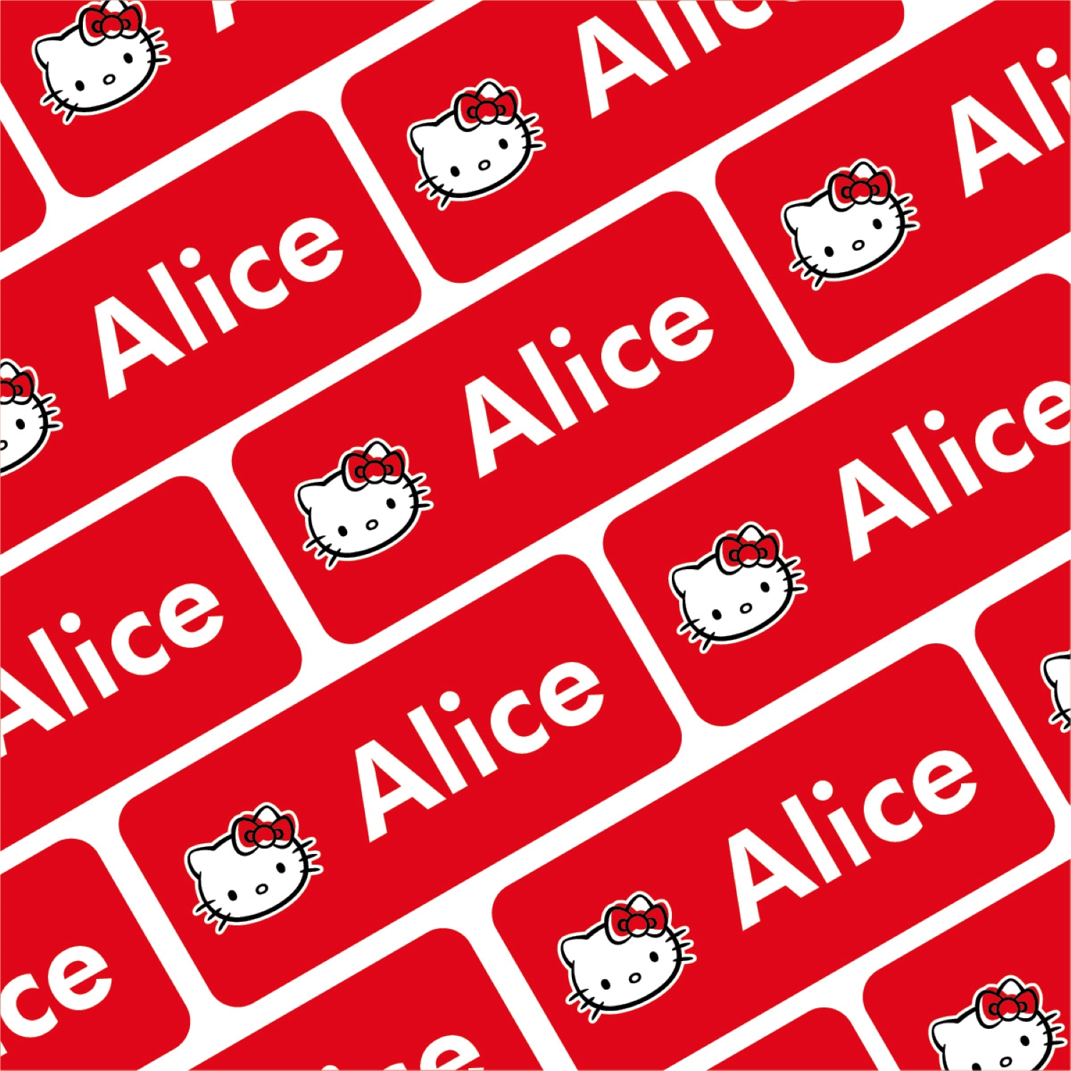 My Nametags 56x Hello Kitty Stick on Name Tags