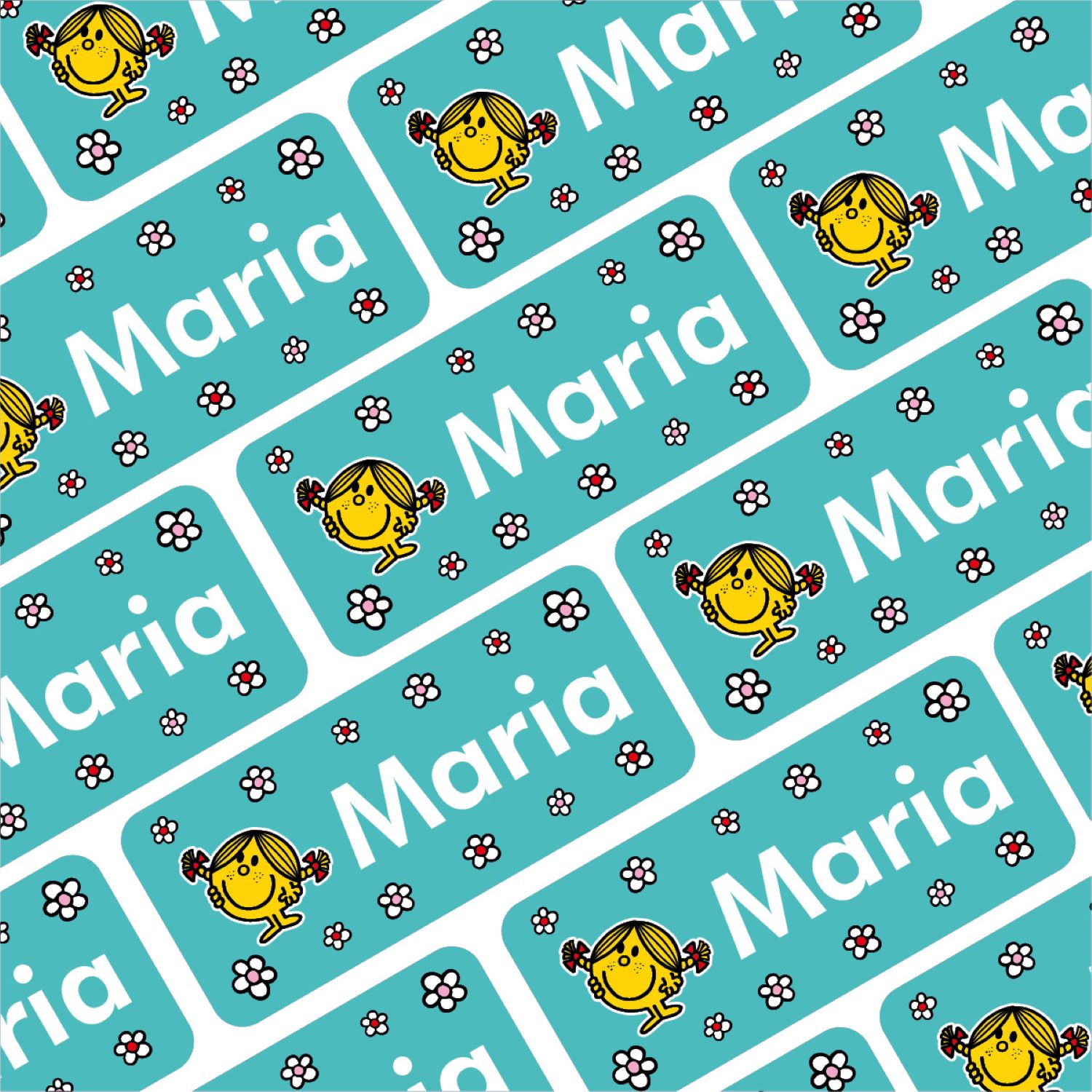 My Nametags Mr Men and Little Miss Sunshine Name Stickers