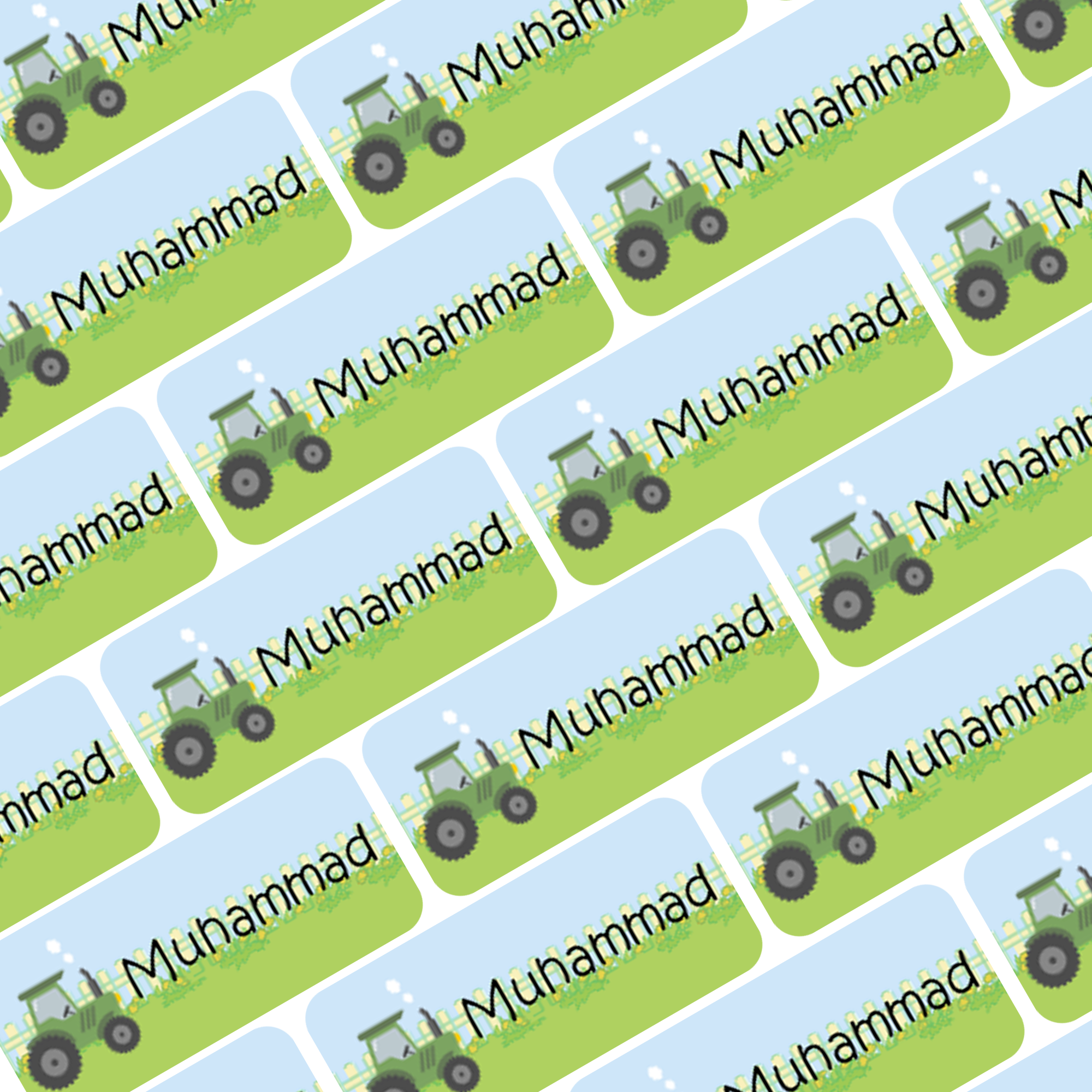 My Nametags Personalised Name Labels - Muhammad