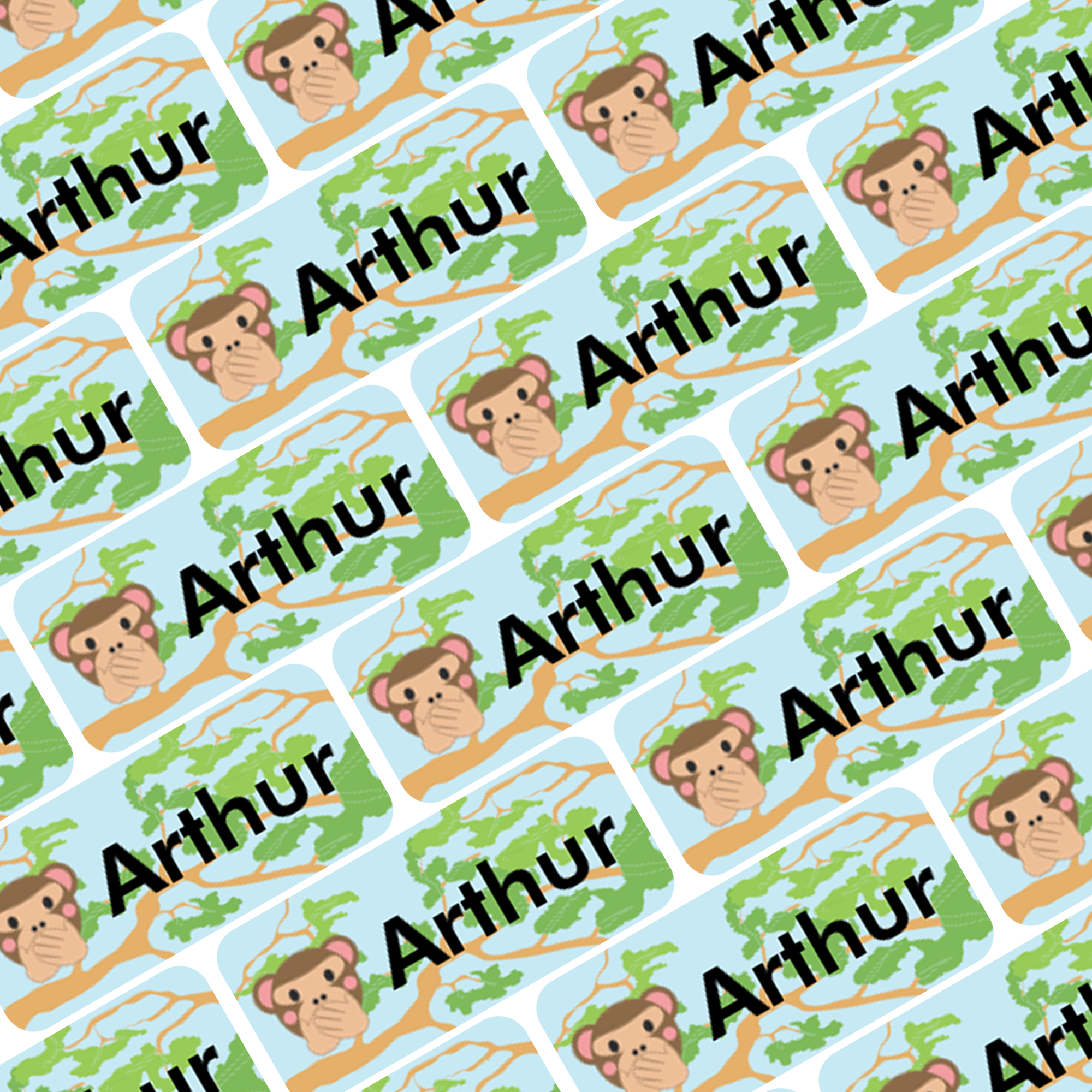 My Nametags Personalised Name Labels - Arthur