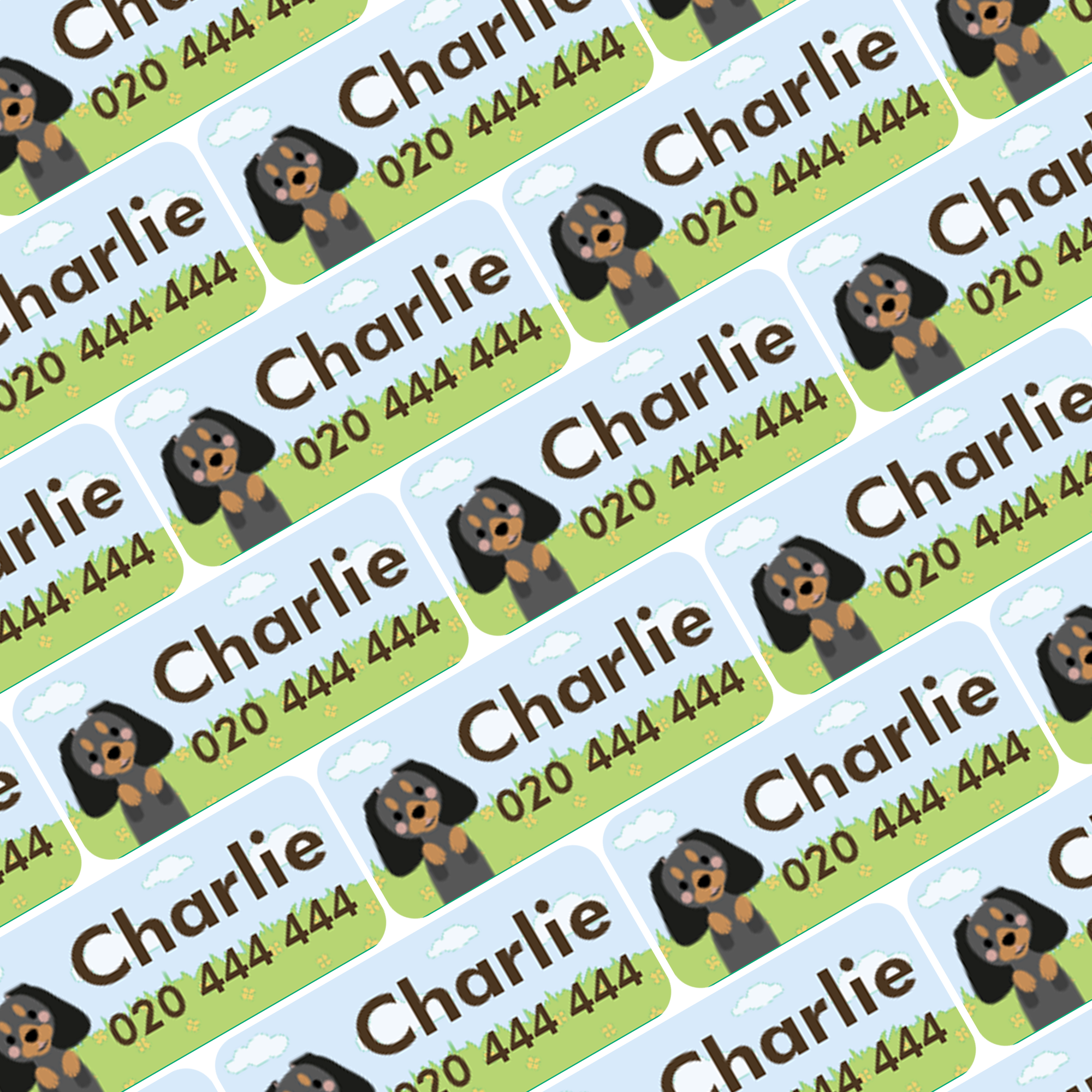 My Nametags 56x Name tags for labelling all belongings - Dog