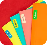 ministickers on stationery items