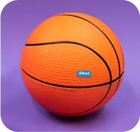 ministicker label on basketball